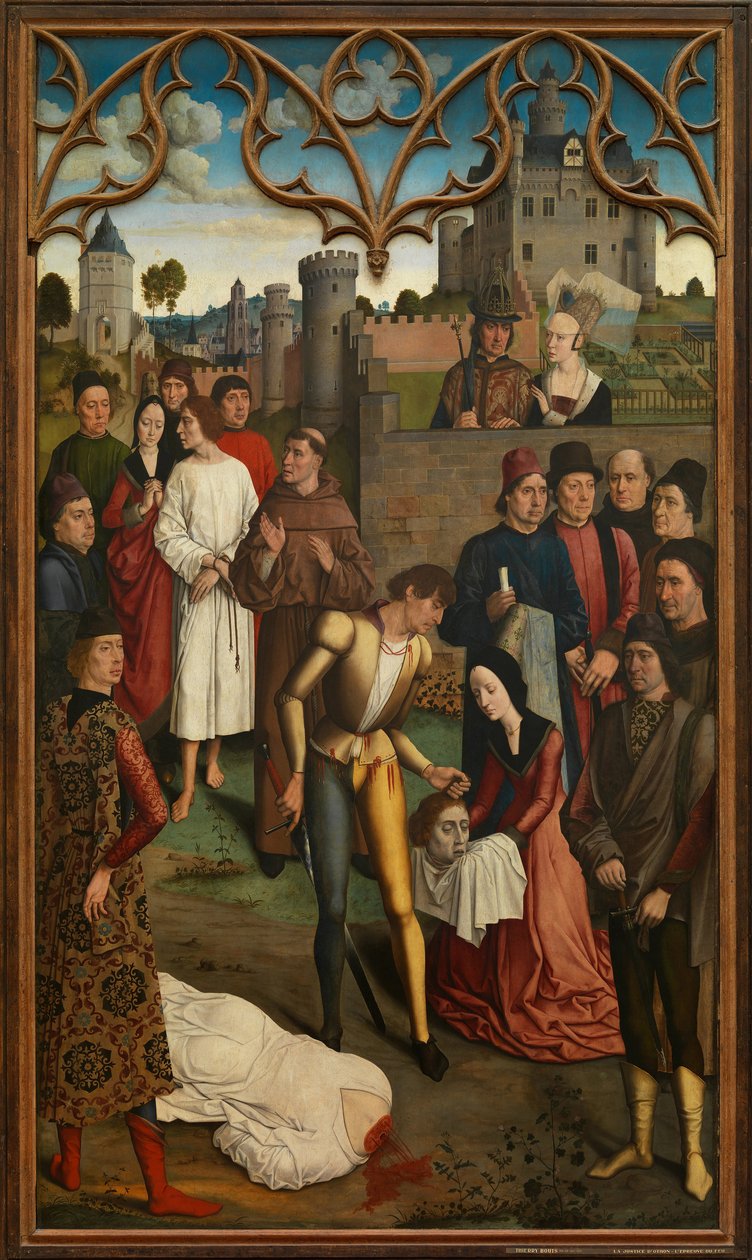 Die Gerechtigkeit von Kaiser Otto III.: Enthauptung des unschuldigen Grafen von Dirck Bouts