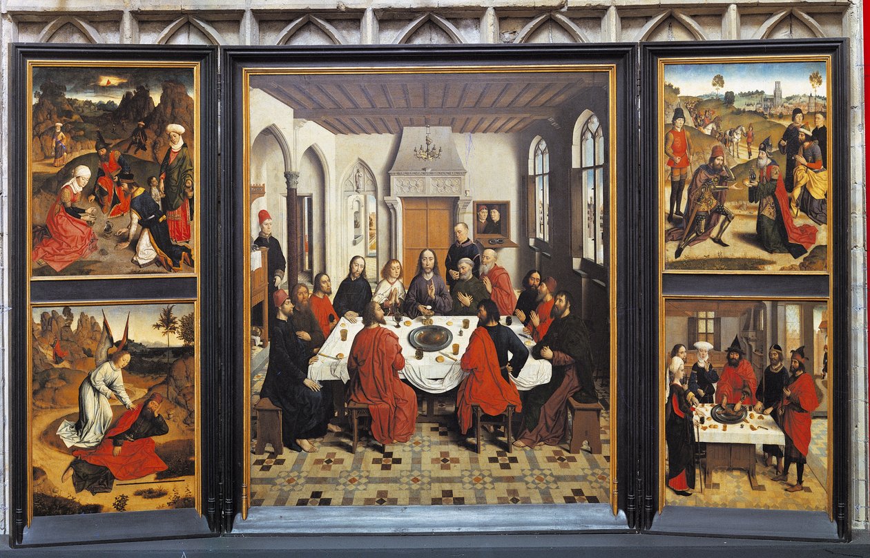 Gemälde des letzten Abendmahls, Löwen, Flämisch-Brabant, Flandern, Belgien von Dirck Bouts
