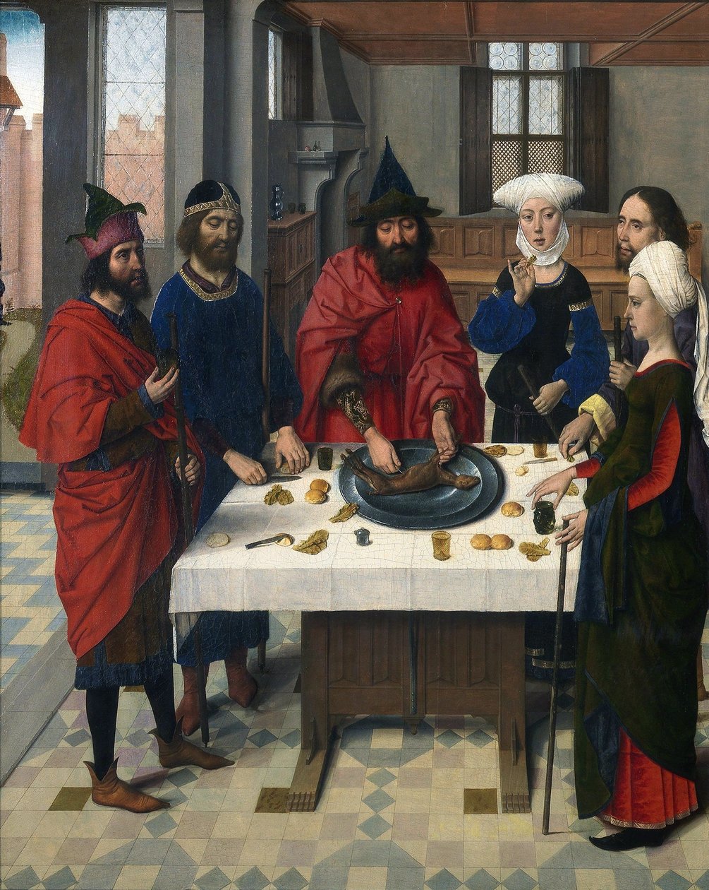 Altar des heiligen Sakraments (Detail) von Dirck Bouts