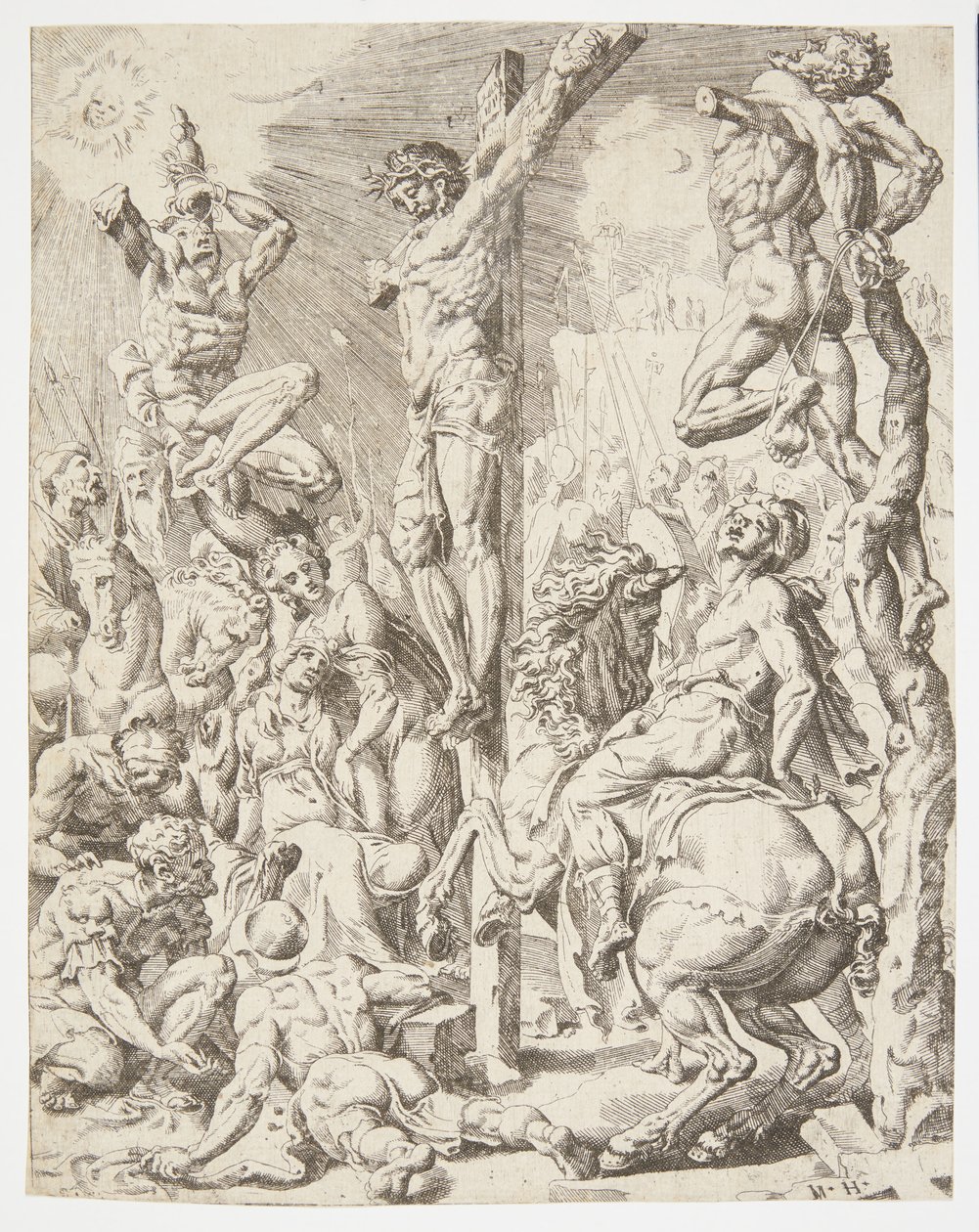 Der Tod Christi am Kreuz von Dirck Volckertsz. Coornhert