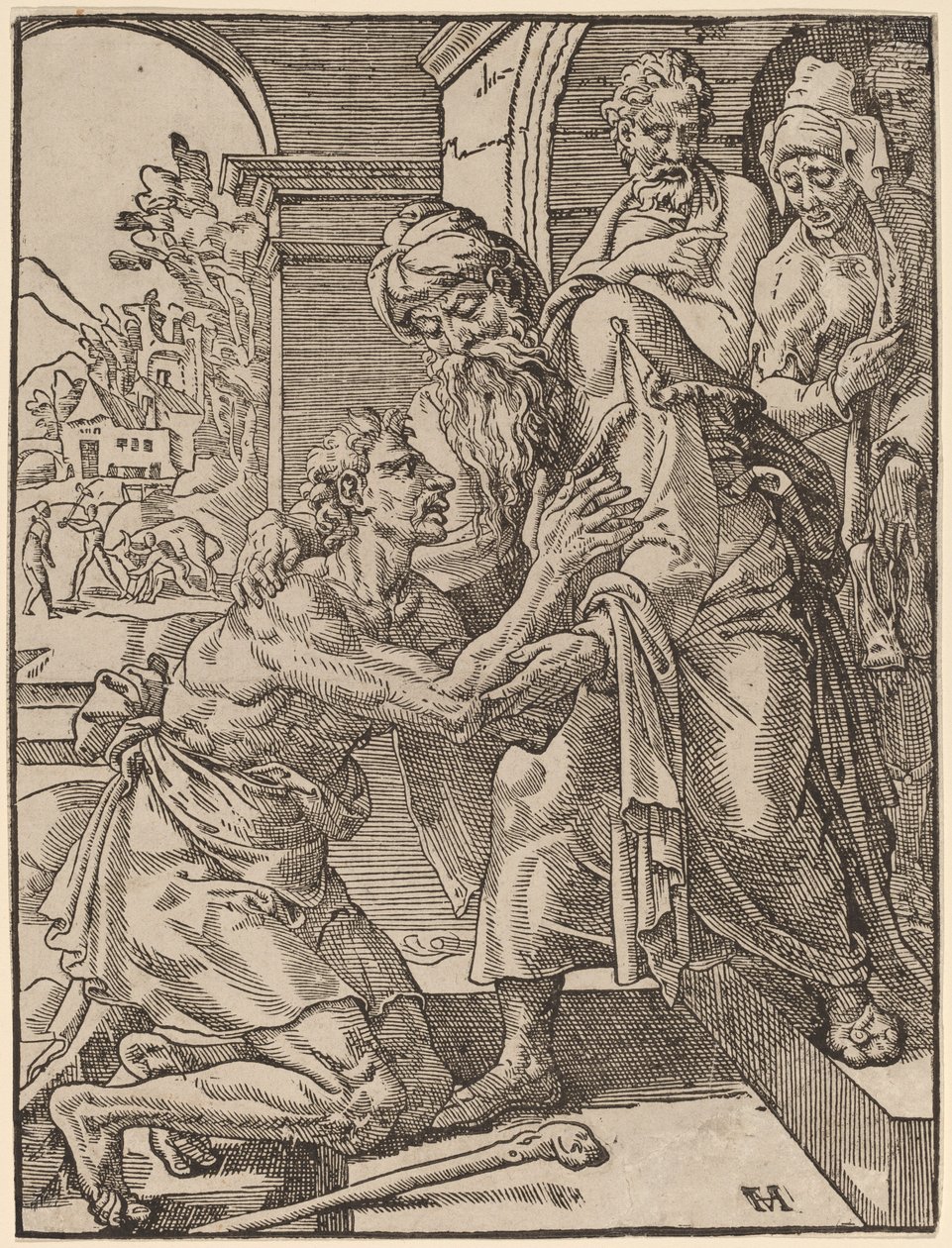 Die Rückkehr des verlorenen Sohnes von Dirck Volckertz Coornhert after Maerten van Heemskerck