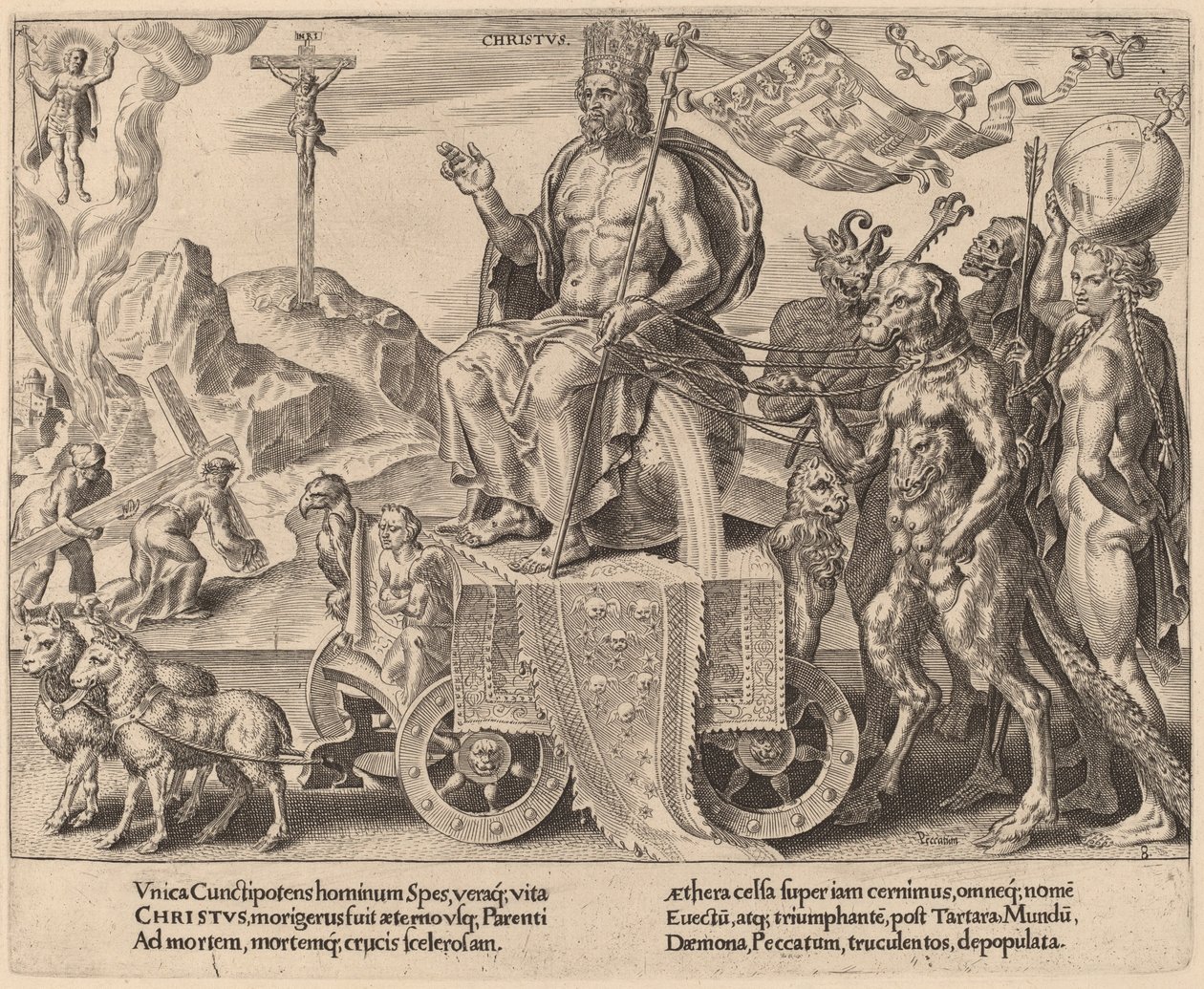 Der Triumph Christi von Dirck Volckertz Coornhert after Maerten van Heemskerck