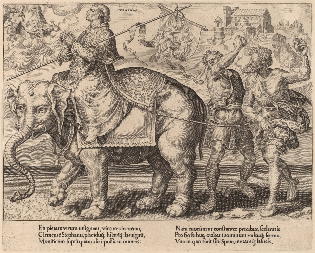 Der Triumph des heiligen Stephanus von Dirck Volckertz Coornhert after Maerten van Heemskerck