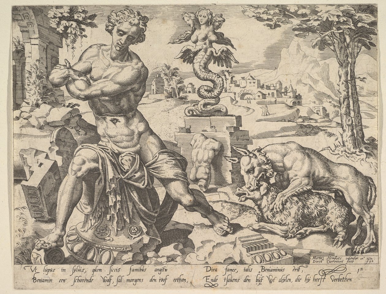 Benjamin, aus der Serie Die zwölf Patriarchen von Dirck Volkertsen Coornhert