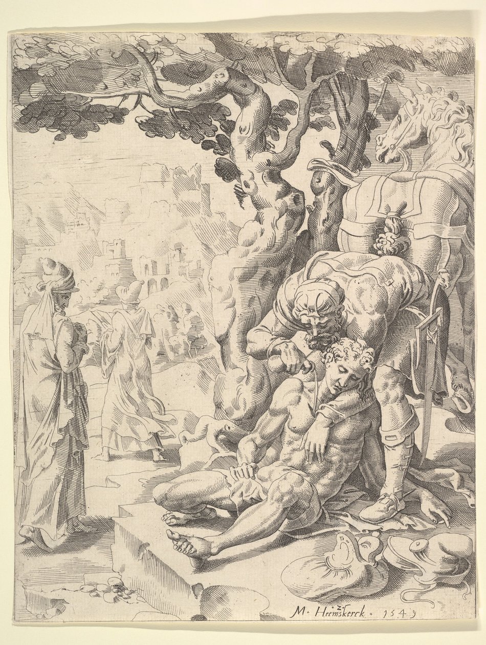Das Gleichnis vom barmherzigen Samariter, 1549 von Dirck Volkertsen Coornhert