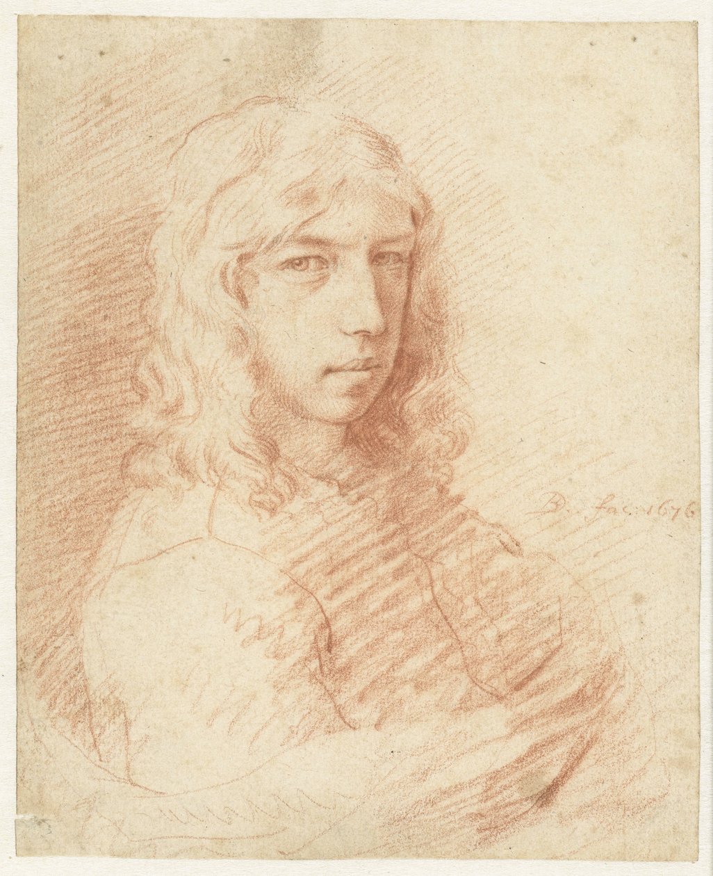 Büste eines jungen Mannes mit langen Haaren von Dirck de Bray