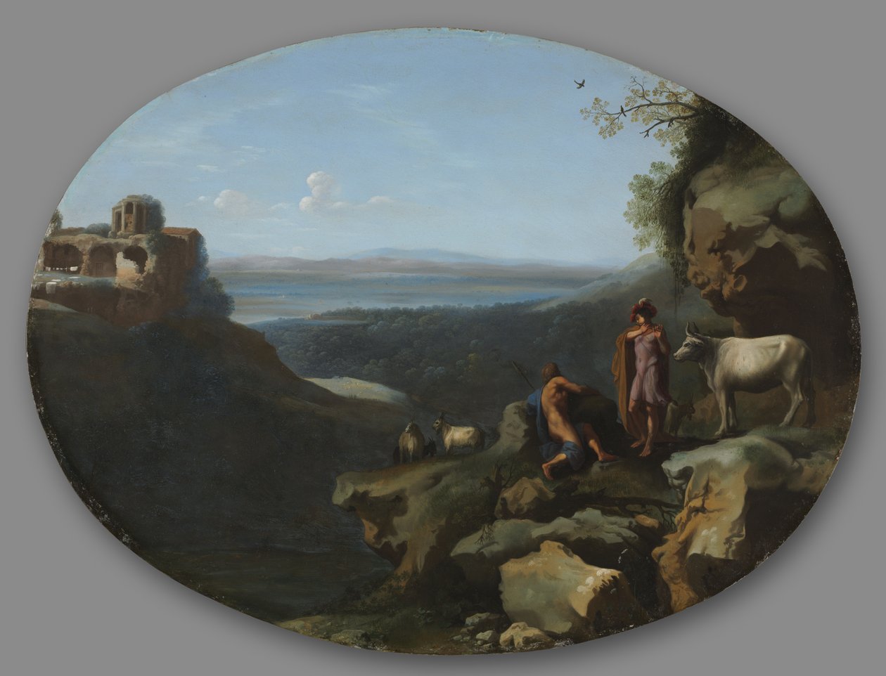 Merkur und Argus in einer Landschaft von Dirck van der Lisse