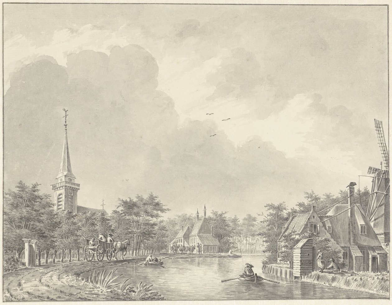 Das Dorf Harmelen an der Leidse Vaart außerhalb von Utrecht von Dirk Verrijk