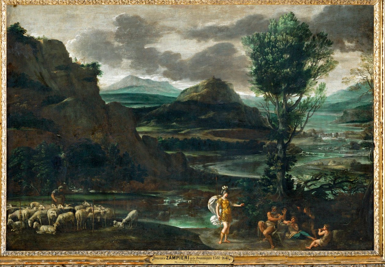 Herminia unter den Hirten von Domenichino (1581 1641)