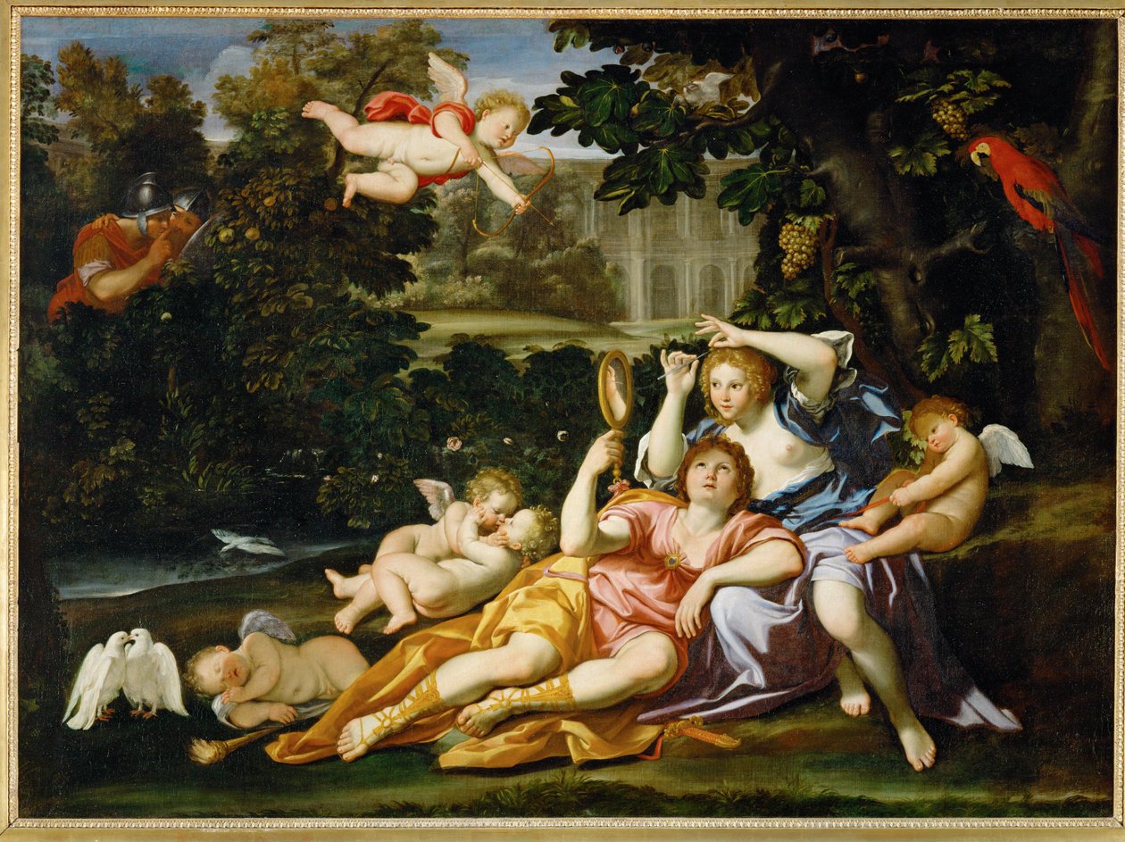 Rinaldo präsentiert Armide einen Spiegel von Domenichino (1581 1641)