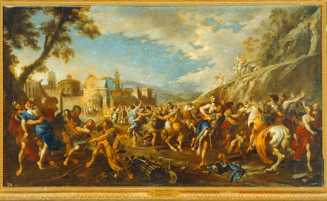 Der Raub der Sabinerinnen. 10035138 von Domenico (1612-75) Gargiulo