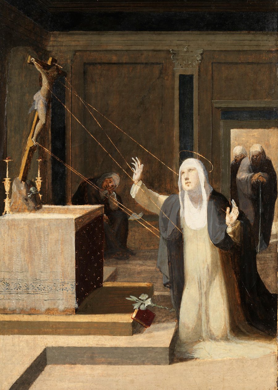 Beccafumi - Heilige Katharina empfängt die Stigmata, 1545 von Domenico Beccafumi