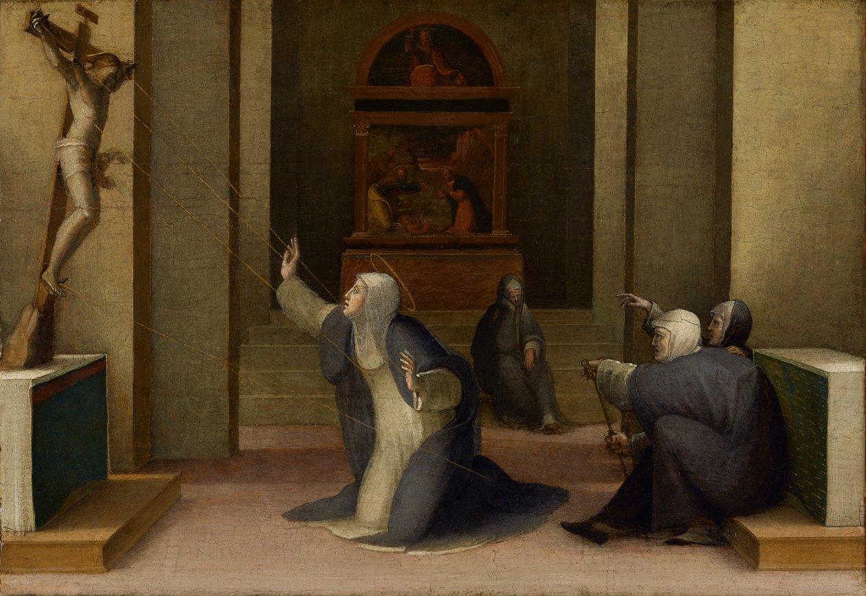 Die heilige Katharina von Siena empfängt die Stigmata von Domenico Beccafumi