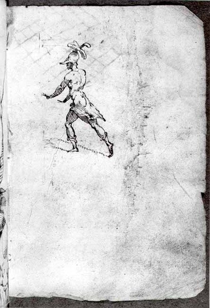 Skizze eines Kriegers von Domenico Beccafumi