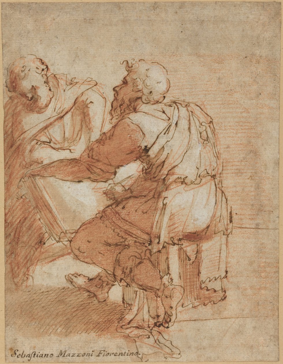 Studie für "Die vier Kirchenlehrer" von Domenico Beccafumi