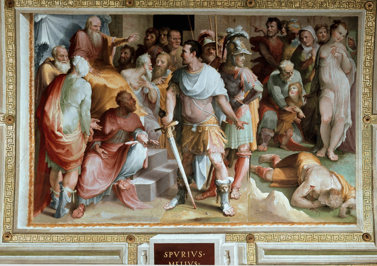 Die Ermordung des reichen römischen Plebejers Spurius Maelius von Domenico Beccafumi
