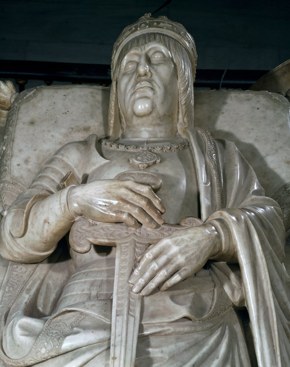 Abbild eines Königs, Detail vom Grab der katholischen Könige von Domenico Fancelli