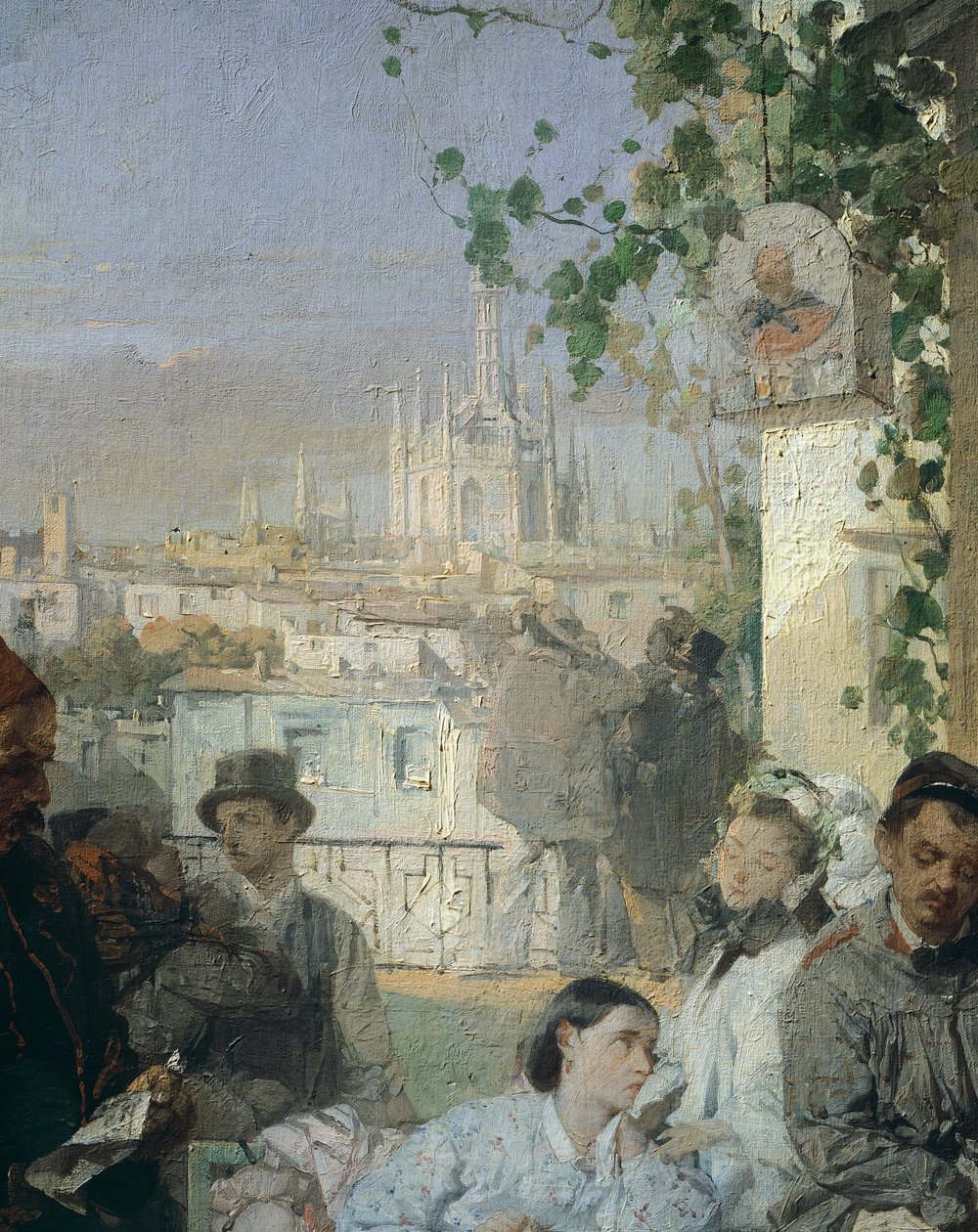 Nachricht vom Frieden von Villafranca (Detail) von Domenico Induno