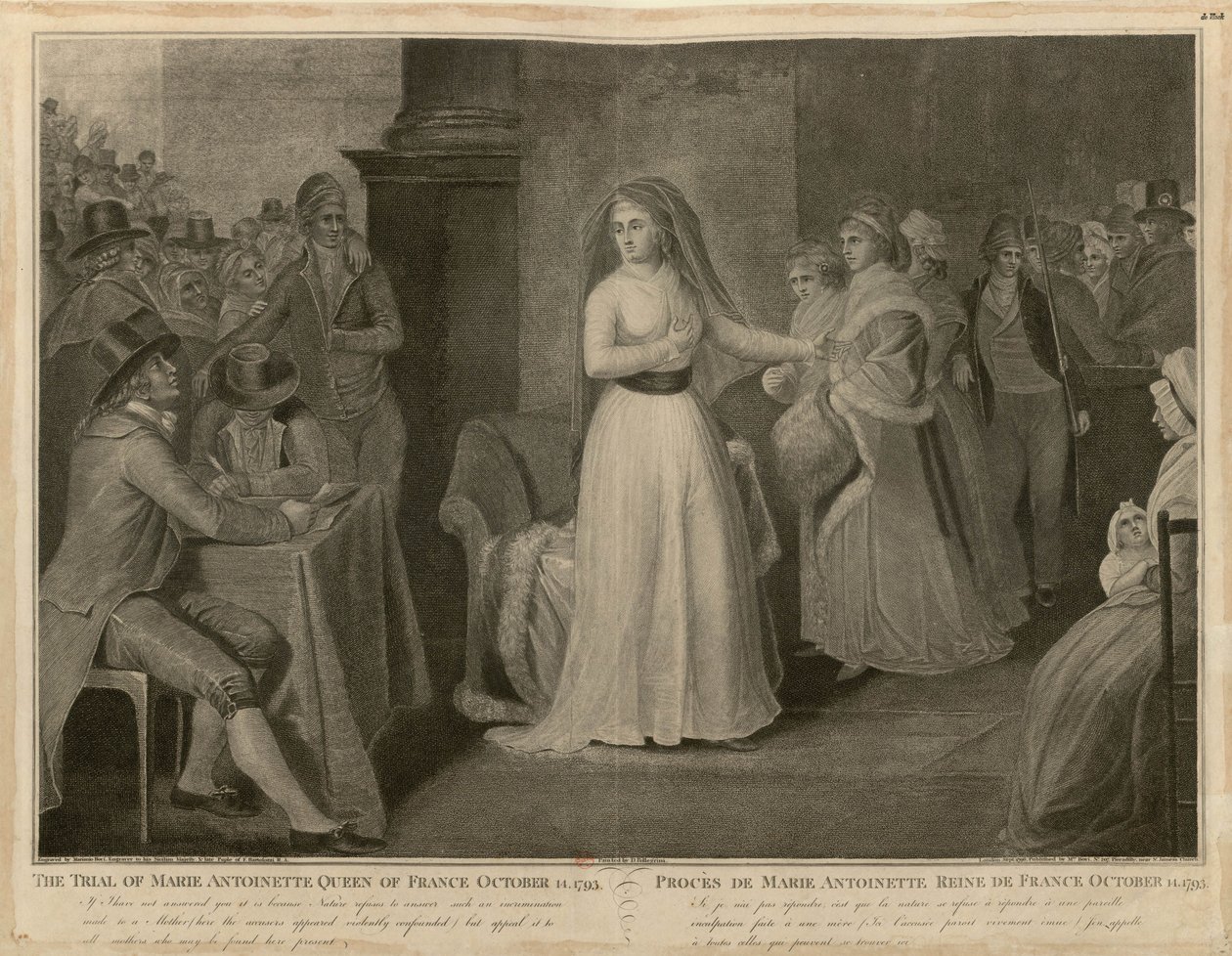 Der Prozess von Marie Antoinette, Königin von Frankreich, 14. Oktober 1793 von Domenico Pellegrini
