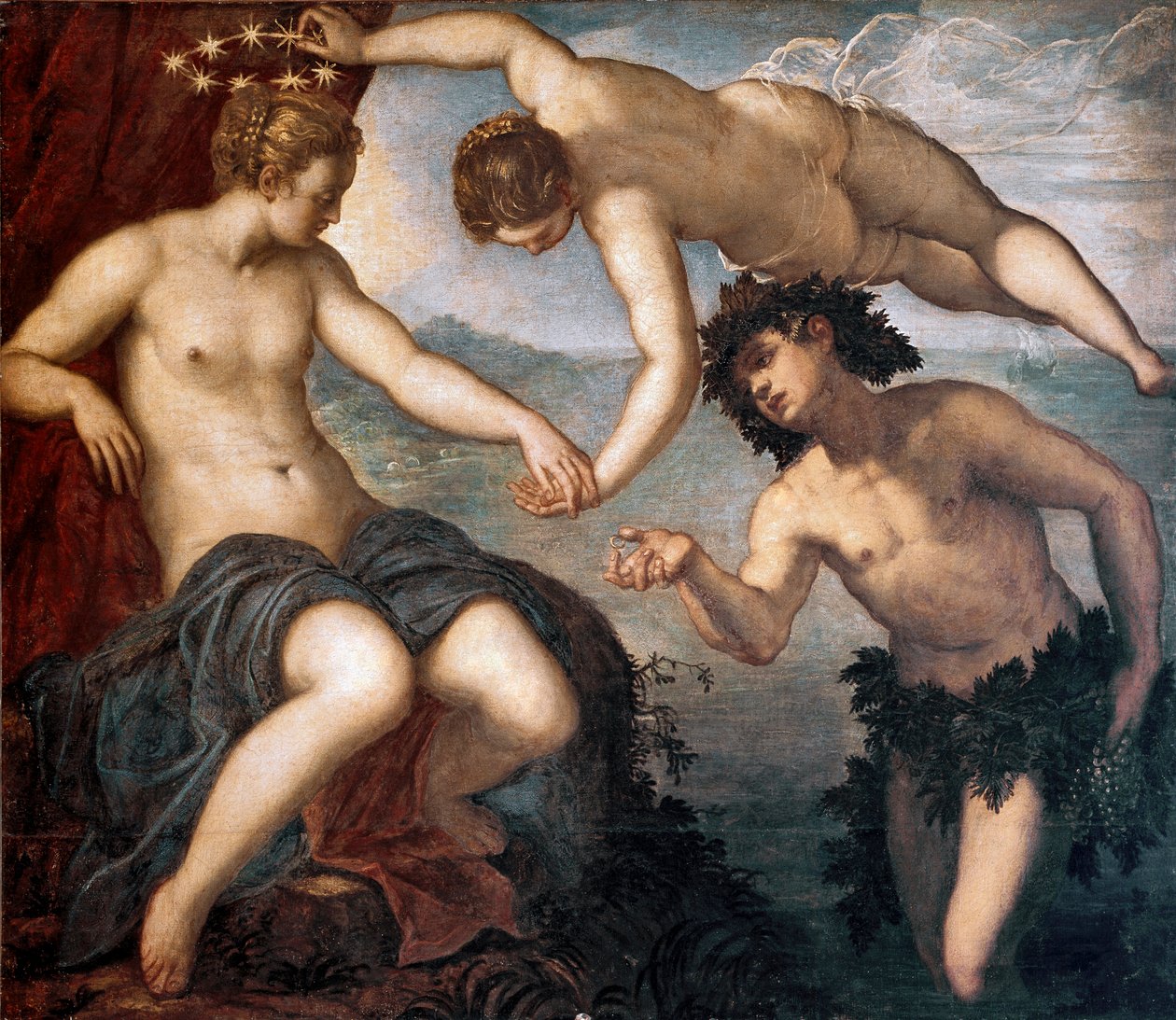 Bacchus, Venus und Ariane von Domenico Robusti Tintoretto