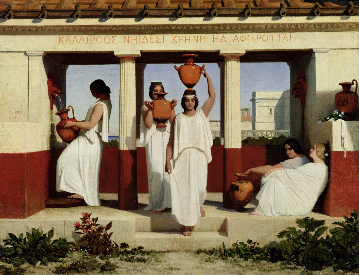 Griechische Frauen am Brunnen, 1841 von Dominique Louis Papety