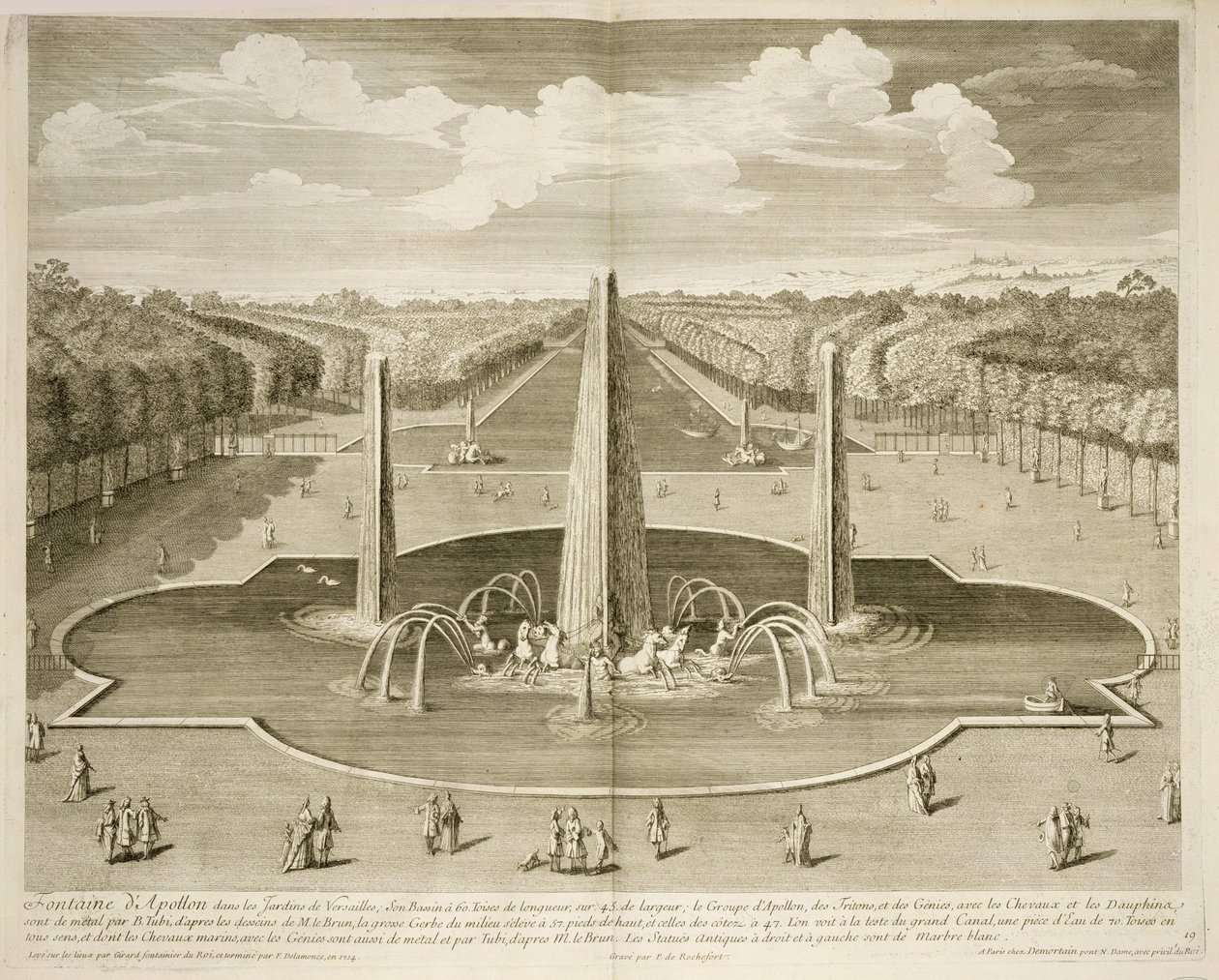 Apollo-Brunnen in den Gärten von Versailles von Dominique (after) Girard