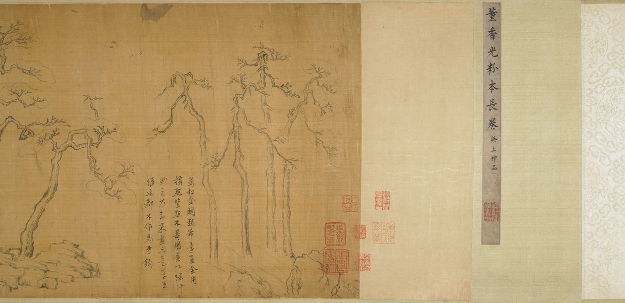 Studien traditioneller Bäume und Felsen von Dong Qichang