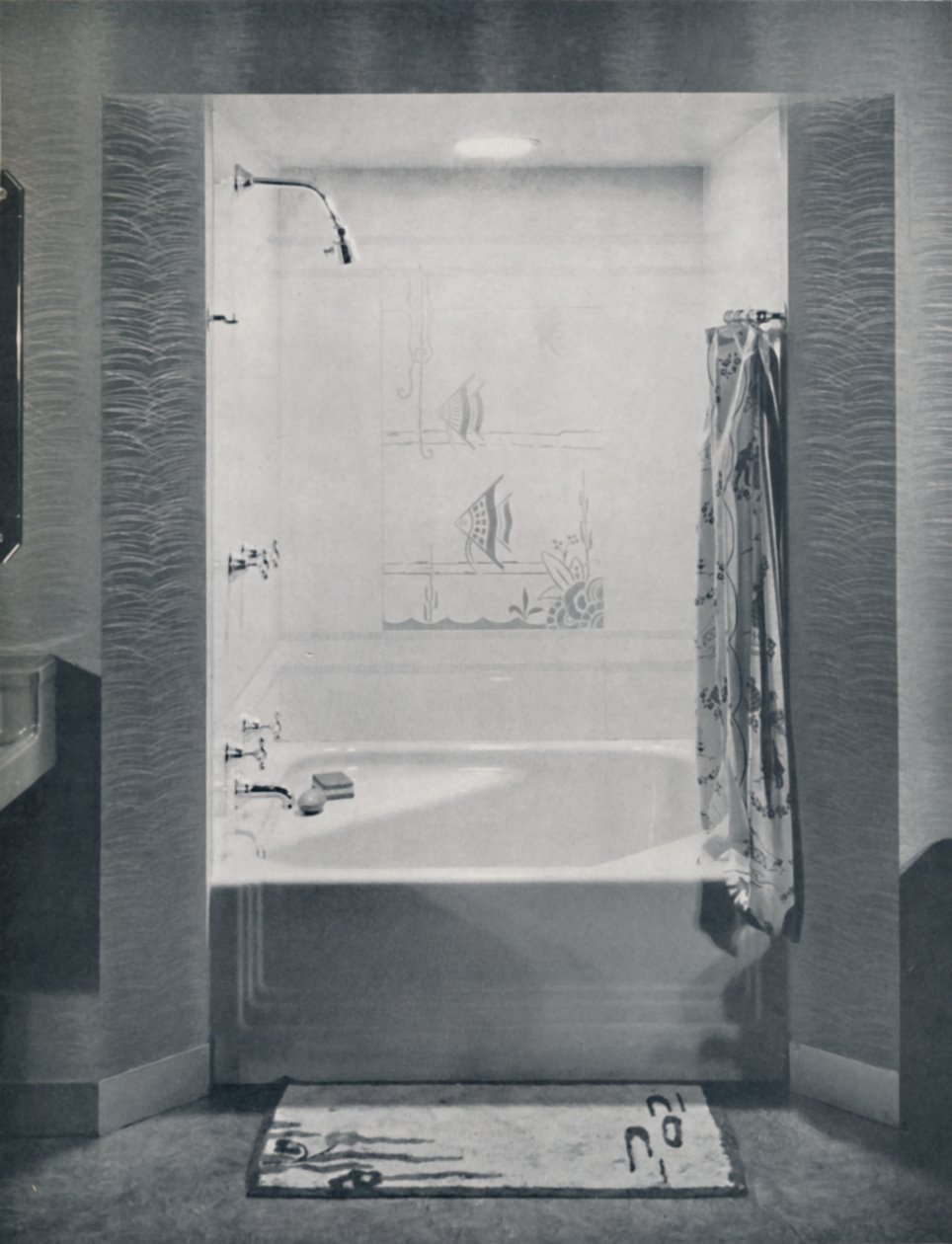 Neue vier Fuß quadratische Neo-Angle-Badewanne, 1935 von Drix Duryea