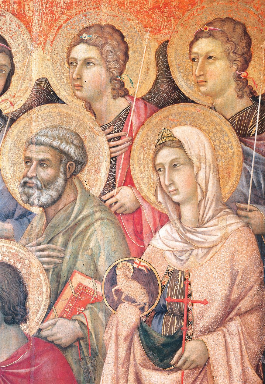 Maestà des Duccio-Altars in der Kathedrale von Siena (Detail) von Duccio di Buoninsegna