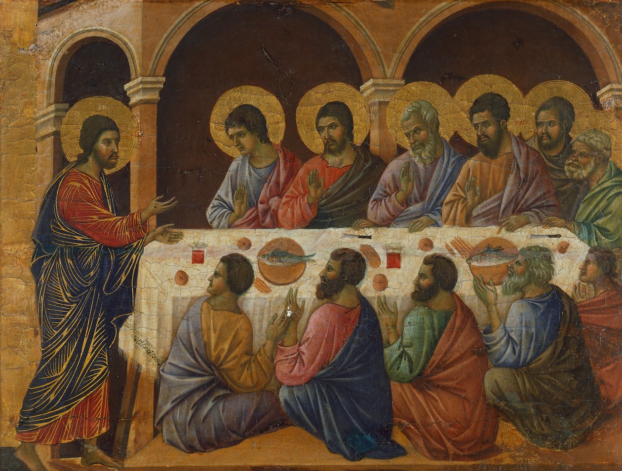 Das letzte Abendmahl (Detail) von Duccio di Buoninsegna