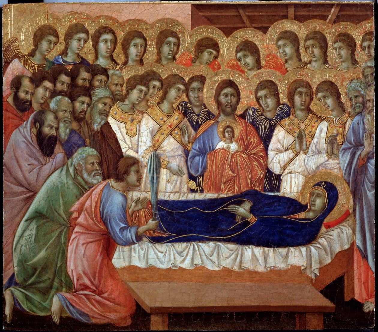 Die Entschlafung der Jungfrau (Detail der Maesta) von Duccio di Buoninsegna