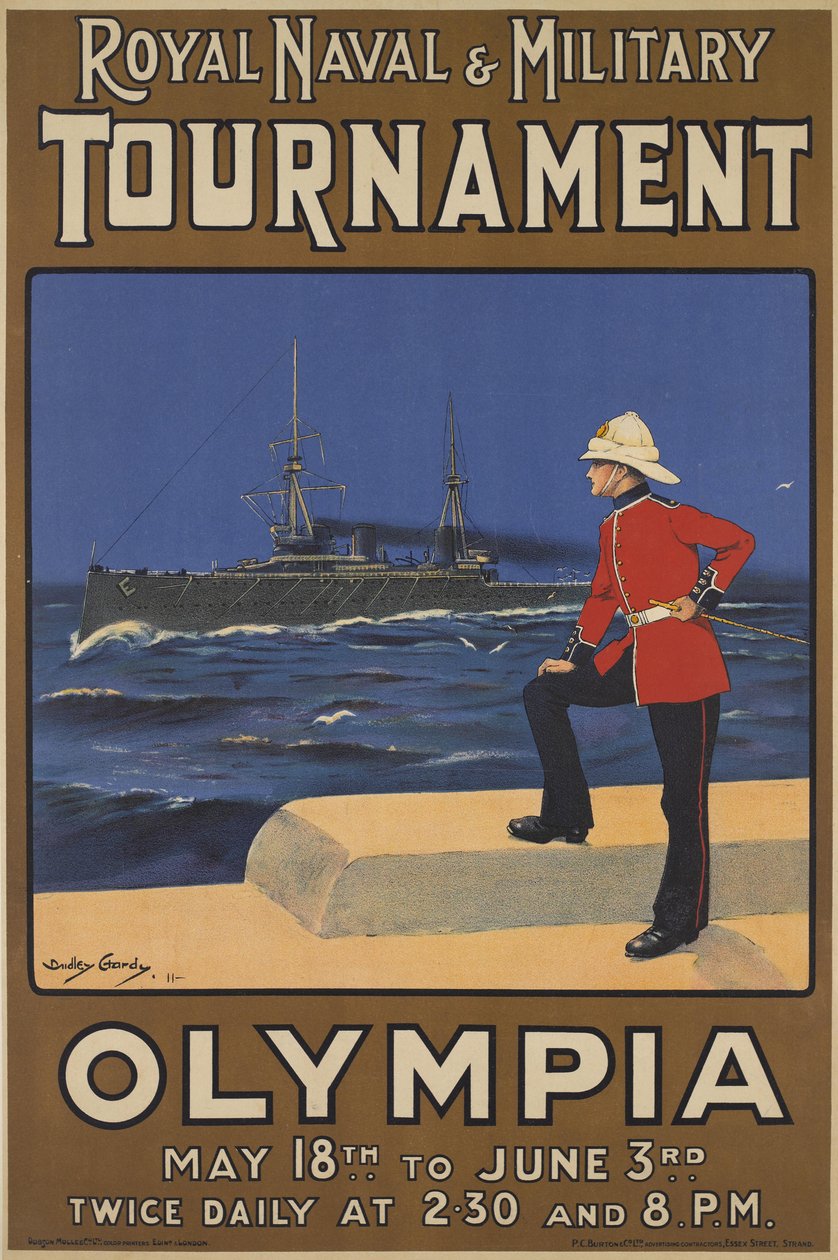 Plakat für das Royal Naval and Military Tournament, 1910 von Dudley Hardy