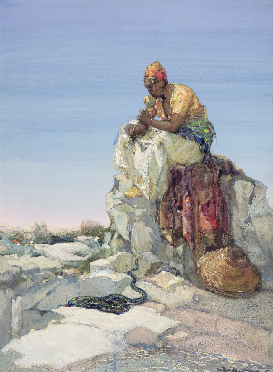 Schlangenbeschwörer, 1900 von Dudley Hardy