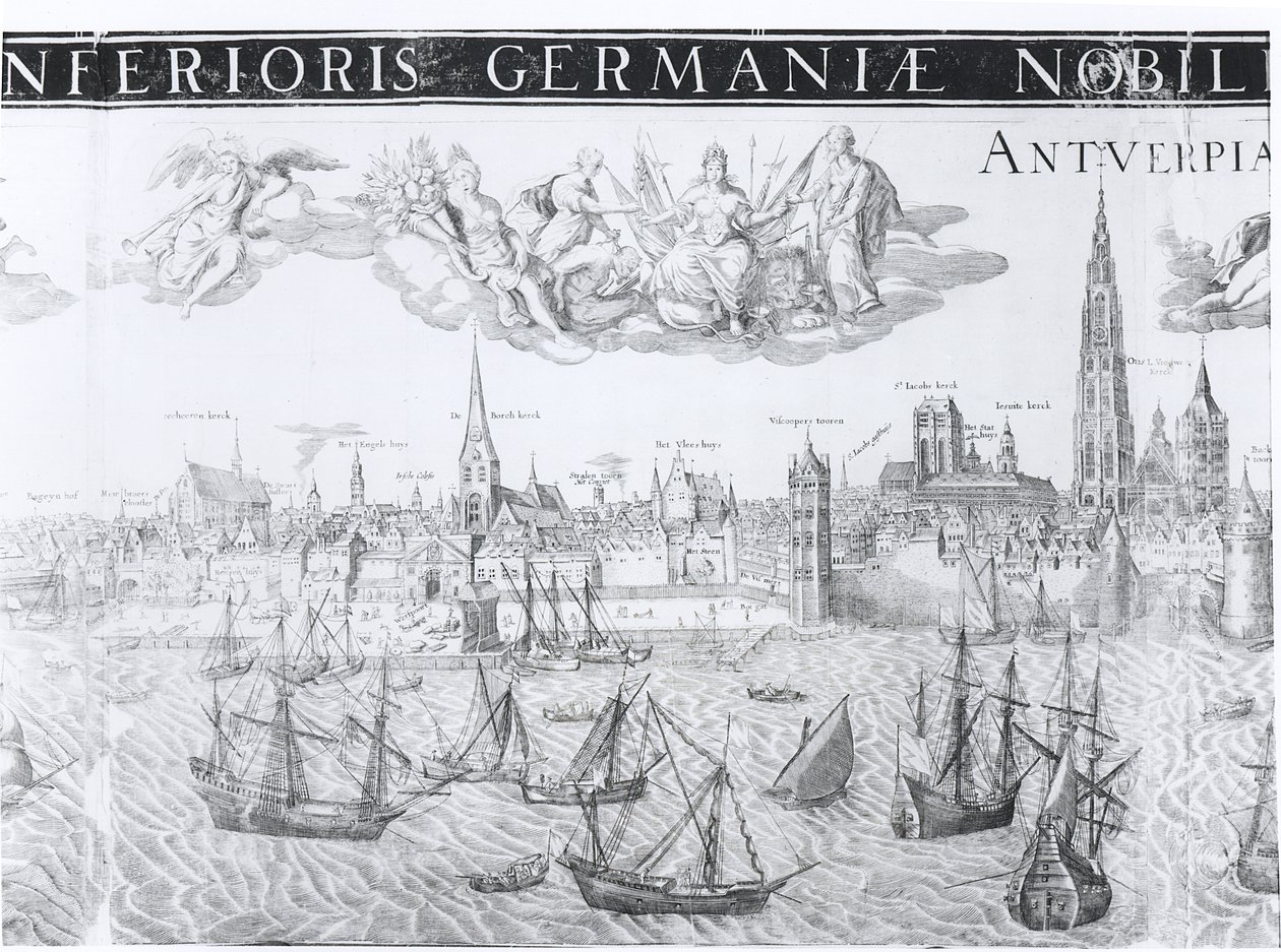 Stadtplan von Antwerpen, 1549 von Dutch School