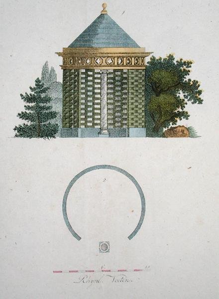 Ein Gartenpavillon, aus 