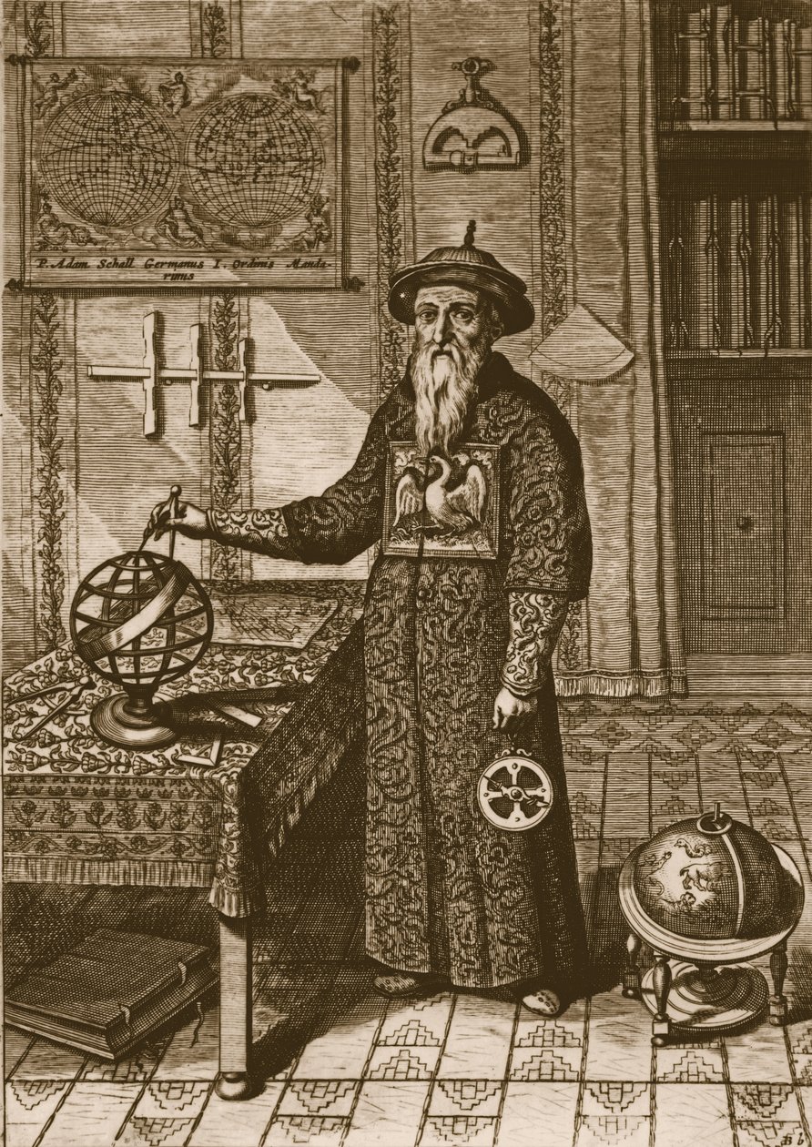 Johann Adam Schall von Bell, aus China Illustrata von Athanasius Kircher, 1667 von Dutch School