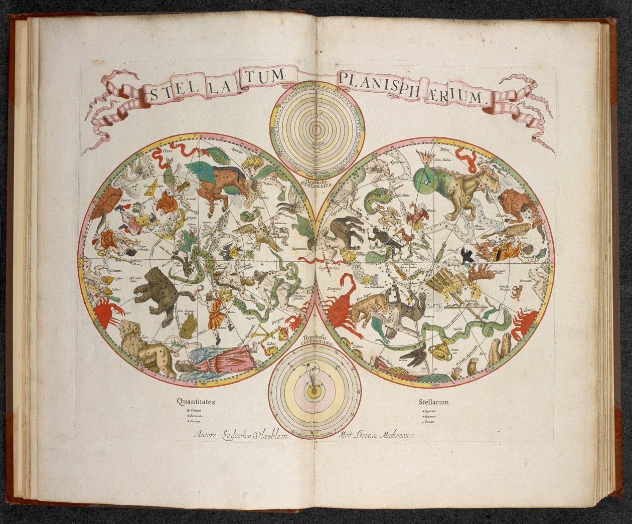 Stellatum Planisphaerium, Ein Planisphäre mit Tierkreiszeichen von Dutch School