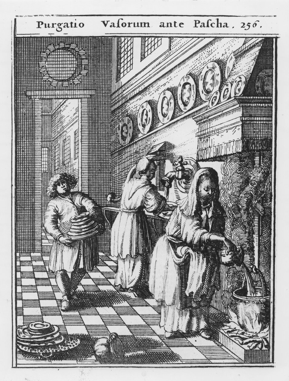 Reinigung der Haushaltsgefäße vor dem Passahfest (Purgatio Vasorum ante Pascha), Illustration aus 