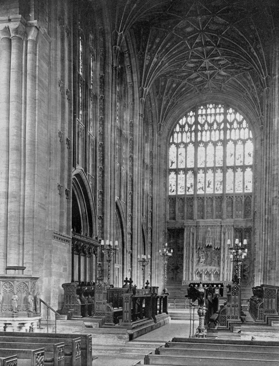 Der Chor, Sherborne Abbey, Dorset, 1924-1926 von E. Bastard