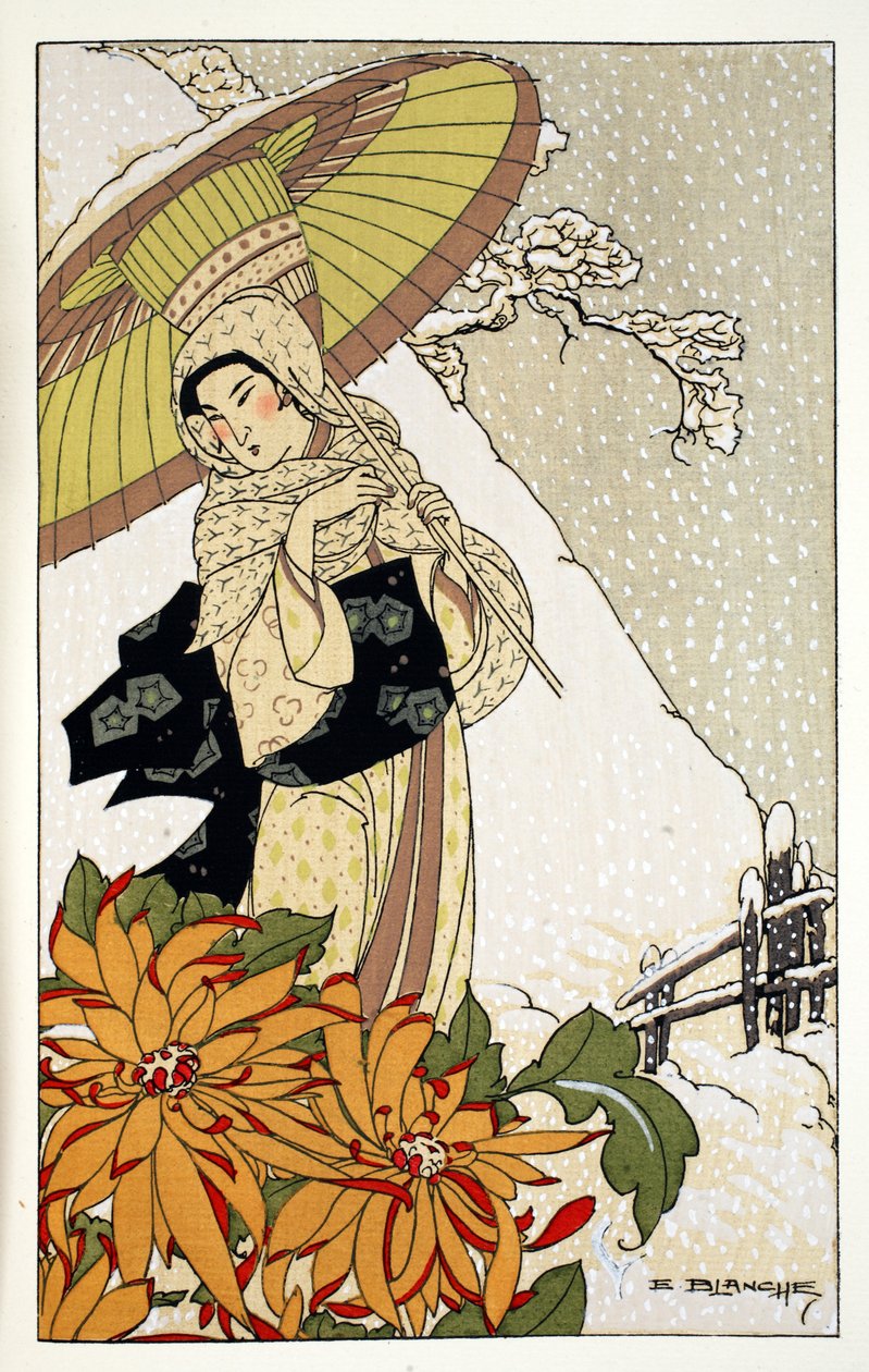 Schnee in Japan von E. Blanche