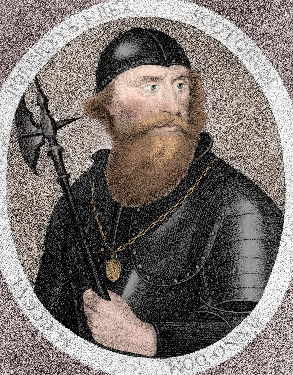 Robert I., allgemein bekannt als Robert the Bruce, König von Schottland, 1797 von E Harding