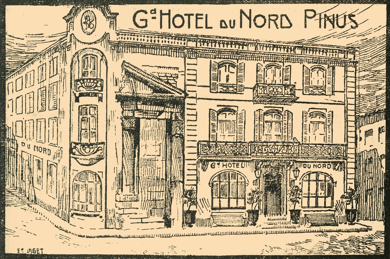 Fassade des Hotels, ca. 1920er Jahre von E Laget