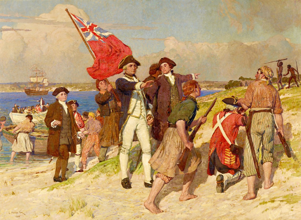 Landung von Leutnant James Cook in Botany Bay, 29. April 1770 von E. Phillips Fox