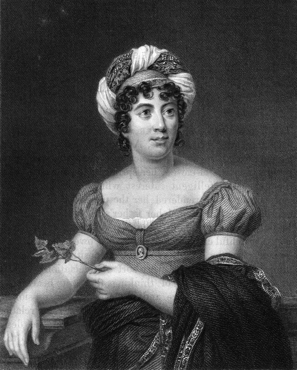 Germaine de Stael, französische Schriftstellerin, Romanautorin und politische Propagandistin, 1836 von E. Scriven