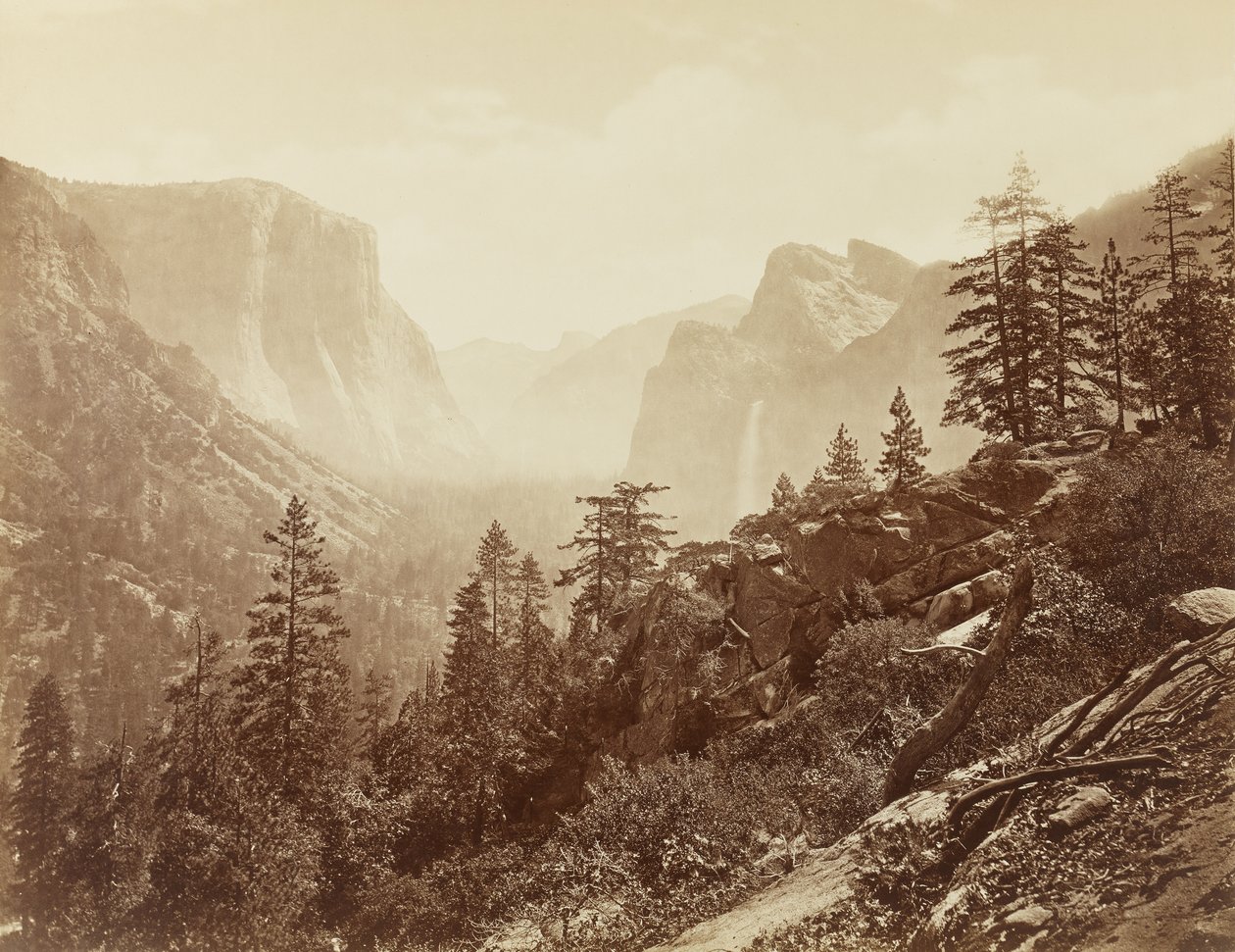 Tal des Yosemite (früher Morgen von Light Rock), 1872 von Eadweard Muybridge
