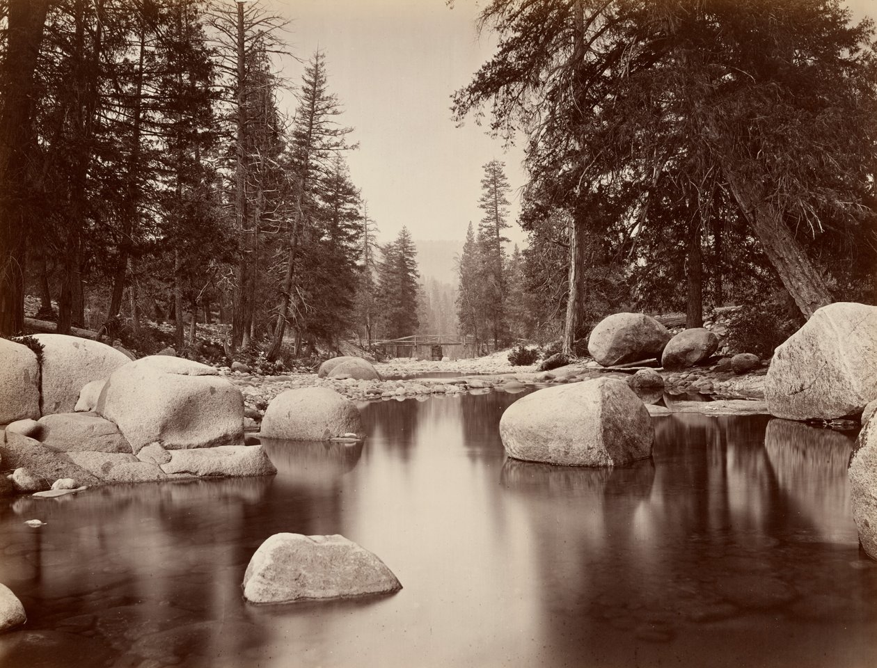 Clark & Moore, Merced River, Yosemite von Eadweard Muybridge