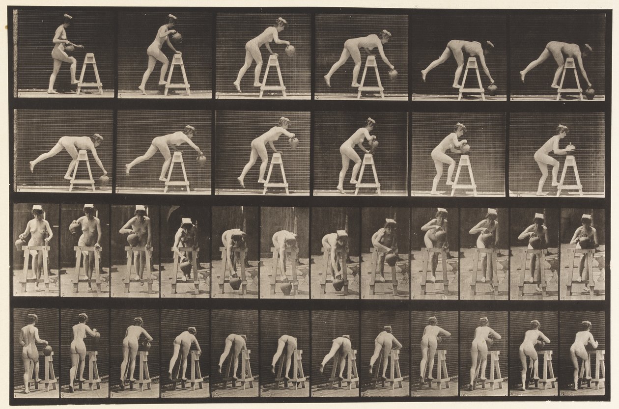 Tafel 203. Sich über ein Gestell beugen mit Wasserkrug von Eadweard Muybridge
