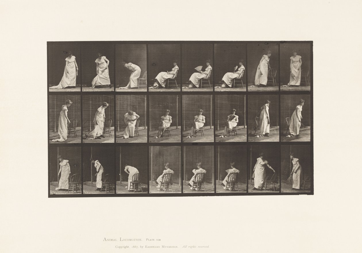 Tafel 518. Hinsetzen, Aufstehen usw. von Eadweard Muybridge