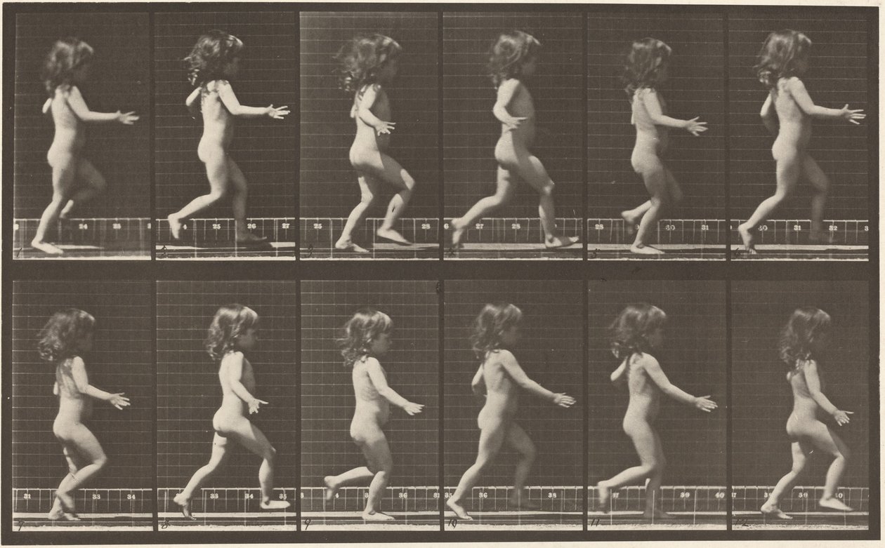 Tafel Nummer 469. Kind läuft, 1887 von Eadweard Muybridge