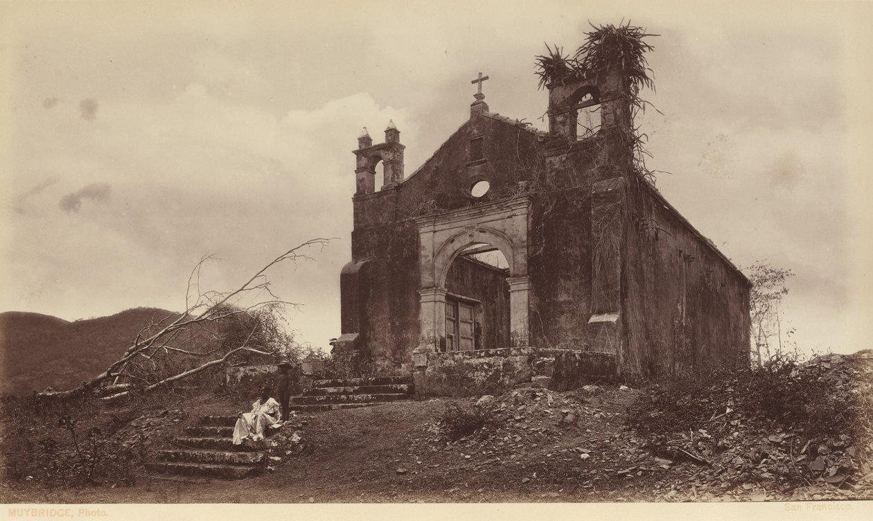 Ruinen der Kirche San Miguel, Panama, 1877 von Eadweard Muybridge